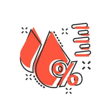 Humidity icon in comic style. Climate vector cartoon illustration on white is Illustrazione stock