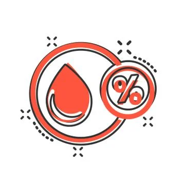 Humidity icon in comic style. Climate vector cartoon illustration on white is Illustrazione stock