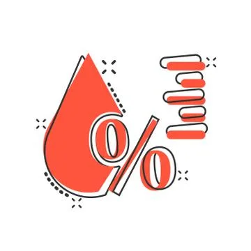 Humidity icon in comic style. Climate vector cartoon illustration on white is Illustrazione stock