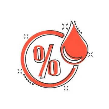 Humidity icon in comic style. Climate vector cartoon illustration on white is Illustrazione stock