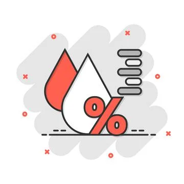 Humidity icon in comic style. Climate vector cartoon illustration on white is Stockillustratie