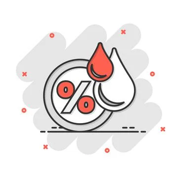 Humidity icon in comic style. Climate vector cartoon illustration on white is Stockillustratie