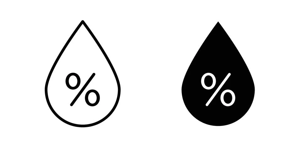 Humidity icon for design projects and web UI Stock Illustration
