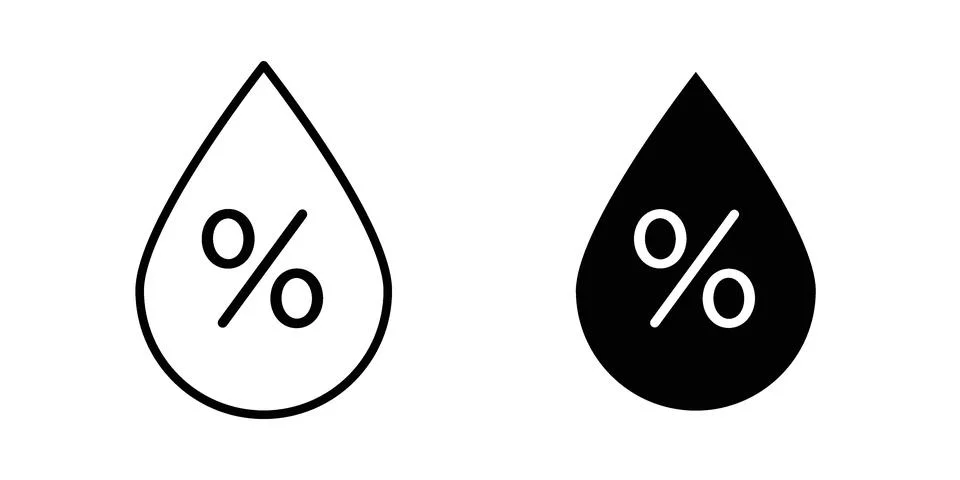 Humidity icon Illustration set. Vector Eps10 for apps Stock Illustration