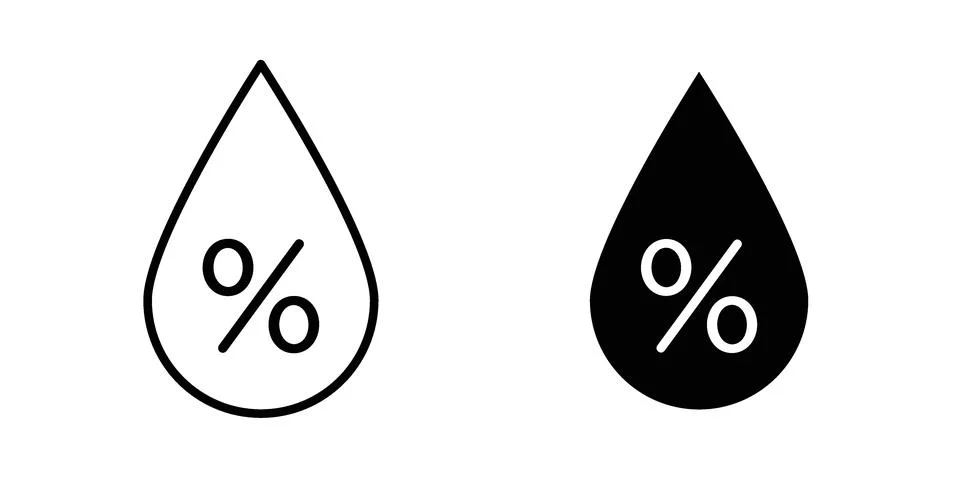 Humidity icon illustration vector, icon set for apps Stock Illustration