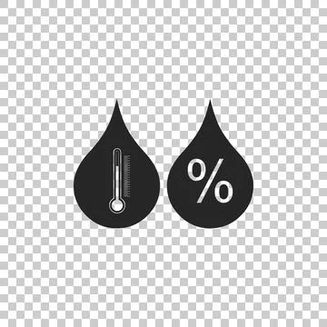 Humidity icon isolated on transparent background. Weather and meteorology イラスト素材