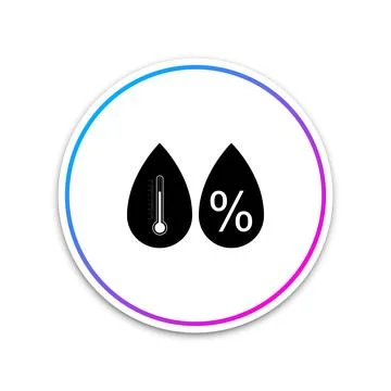 Humidity icon isolated on white background. Weather and meteorology, thermometer イラスト素材
