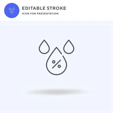 Humidity icon vector, filled flat sign, solid pictogram isolated on white, logo Stock Illustration