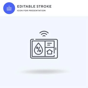 Humidity icon vector, filled flat sign, solid pictogram isolated on white, logo Stock Illustration