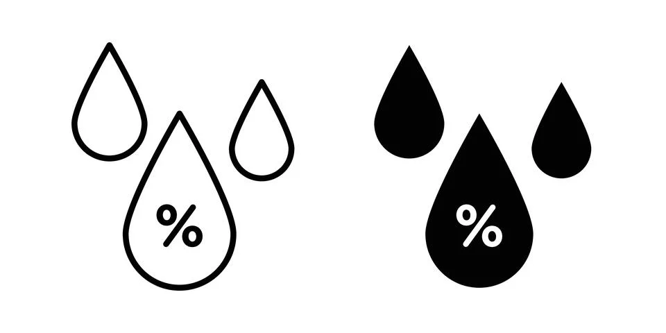 Humidity icon vector, symbol, logo illustrations Stock Illustration