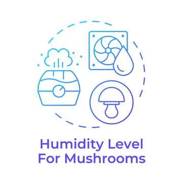 Humidity level blue gradient concept icon Illustrazione stock