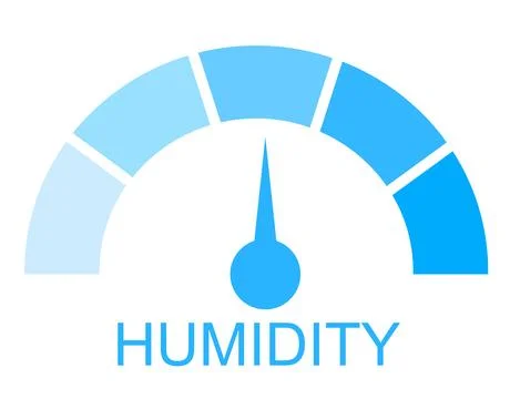 Humidity meter icon. Hygrometer visualization sign. Climate control tool Illustrazione stock