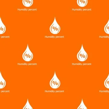 Humidity percent pattern vector orange Stock Illustration
