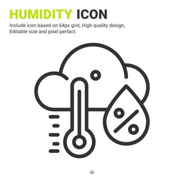 Humidity premium icon with multiple style isolated on white background イラスト素材