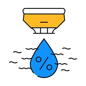Humidity sensor icon color illustration Stock Illustration