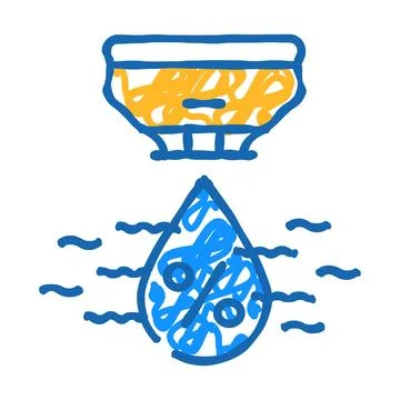 Humidity sensor icon doodle illustration Stock Illustration