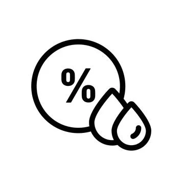 Humidity Sensor Icon Ideal for Weather and Climate Monitoring Stock Illustration
