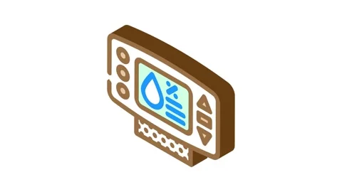 Humidity sensor module isometric icon animation Video stock 327274981