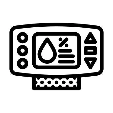 Humidity sensor module line icon vector illustration Stock Illustration