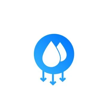 Humidity water icon. Vector temperature dry air humidity icon symbol Stock Illustration