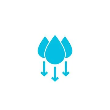 Humidity water icon. Vector temperature dry air humidity icon symbol Stock Illustration