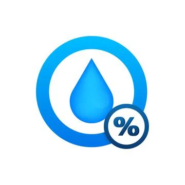 Humidity weather sensor. Water level, rate. Vector stock illustration Stock Illustration