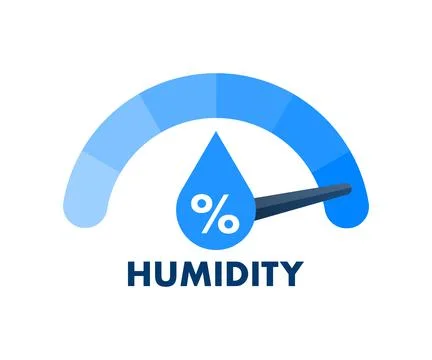 Humidity weather sensor. Water level, rate. Vector stock illustration Stock Illustration
