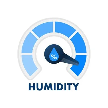 Humidity weather sensor. Water level, rate. Vector stock illustration Stock Illustration
