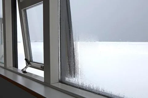 Humidity at a window Stock Photos
