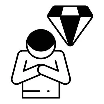 Humility Dualtone Icon Stock Illustration