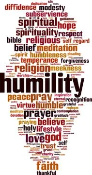 Humility word cloud Stock Illustration