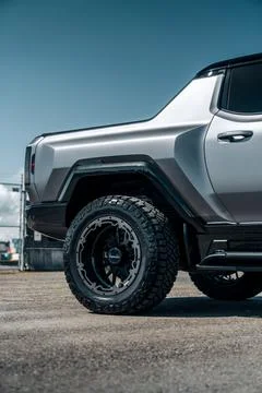 Hummer EV in black Stock Photos