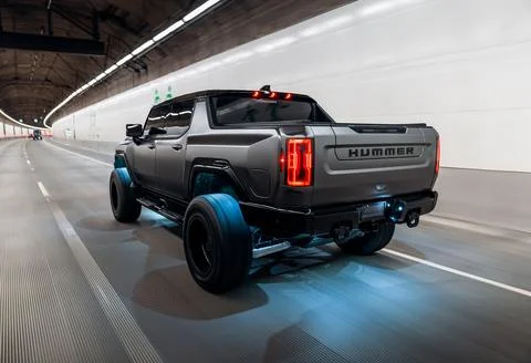 Hummer EV in black Stock Photos