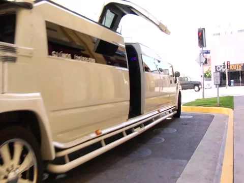 Hummer Limo Stock Footage 52355130