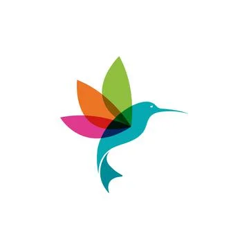 Humming bird Vector icon design illustration Illustrazione stock