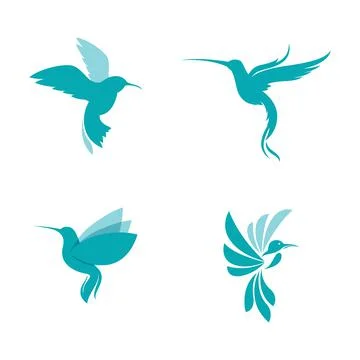 Humming bird Vector icon design illustration Stock Illustration
