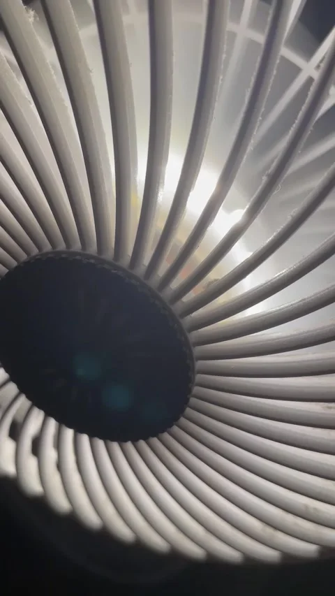 Humming Fan with Light Stock Footage 250393223