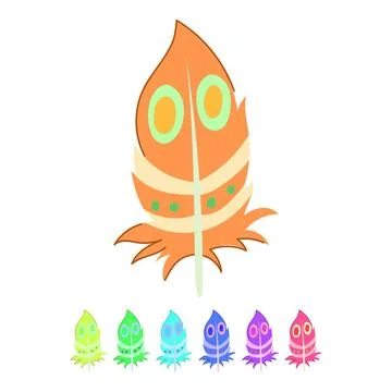 Humming feather exotic bird vector cartoon graphic Illustrazione stock