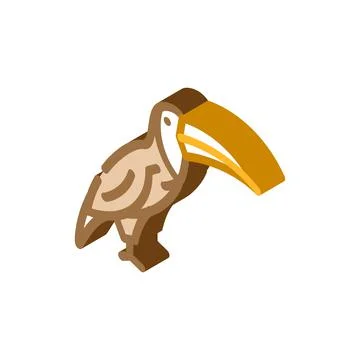 Hummingbird bird isometric icon vector illustration Illustrazione stock