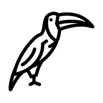 Hummingbird bird line icon vector illustration Illustrazione stock