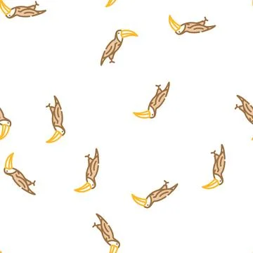 Hummingbird bird vector seamless pattern 库存插图