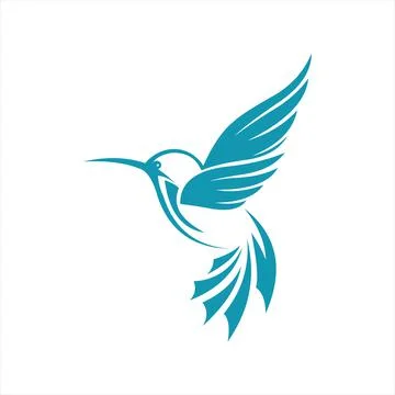 Hummingbird Logo Design Vector Template Stock Illustration