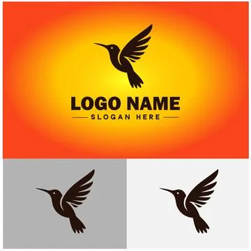 Hummingbird logo vector art icon graphics for company brand business icon h.. Stock Illustration