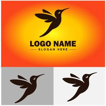 Hummingbird logo vector art icon graphics for company brand business icon h.. Stock Illustration