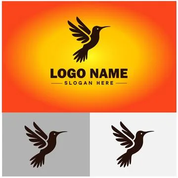 Hummingbird logo vector art icon graphics for company brand business icon h.. Stock Illustration