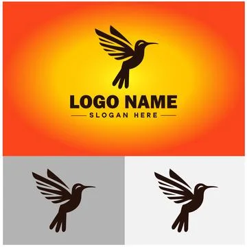 Hummingbird logo vector art icon graphics for company brand business icon h.. Stock Illustration
