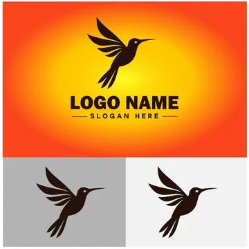 Hummingbird logo vector art icon graphics for company brand business icon h.. Stock Illustration