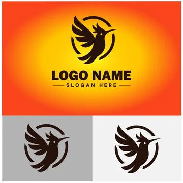 Hummingbird logo vector art icon graphics for company brand business icon h.. Stock Illustration