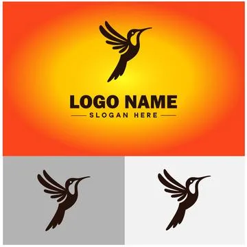 Hummingbird logo vector art icon graphics for company brand business icon h.. Stock Illustration