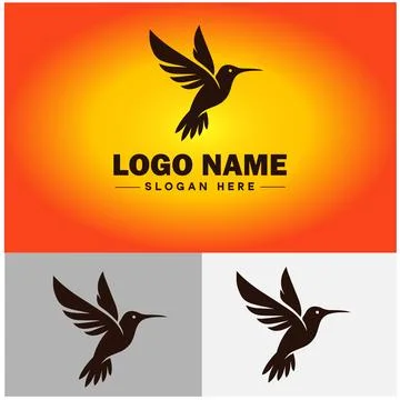 Hummingbird logo vector art icon graphics for company brand business icon h.. Stock Illustration